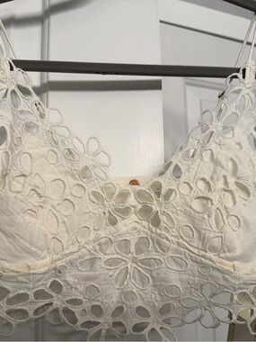 We The Free White Lace Cutout Camisole